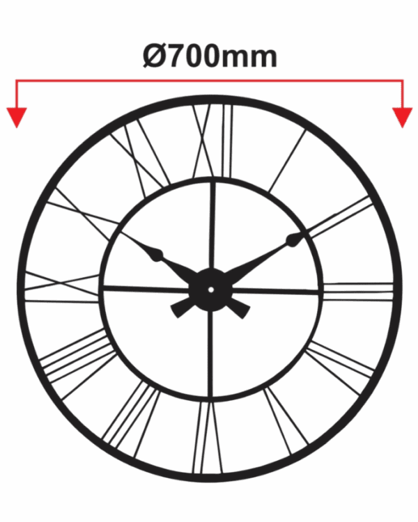 Metalni zidni sat- rimski- veći - Image 2